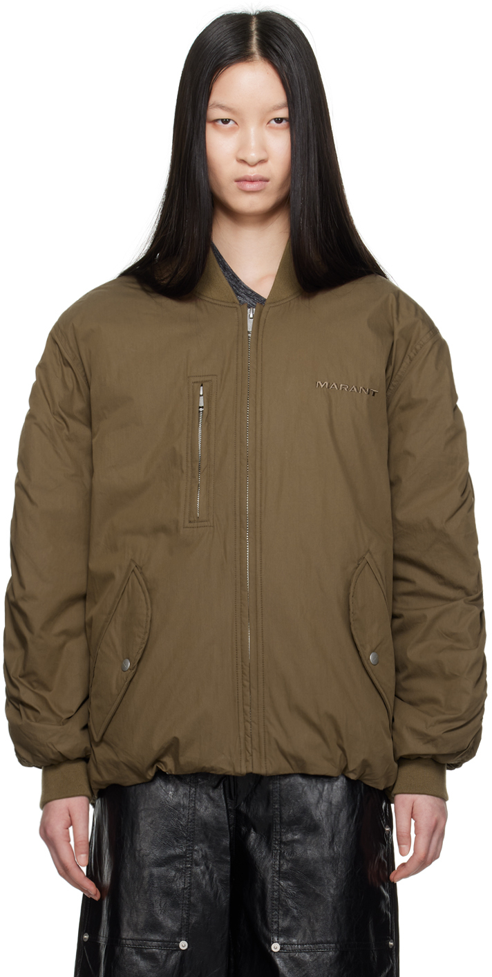 ブルゾン ISABEL MARANT ETOILE 'Coleen' bomber jacket Khaki Coleen Bomber Jacket by Isabel Marant Etoile on Sale