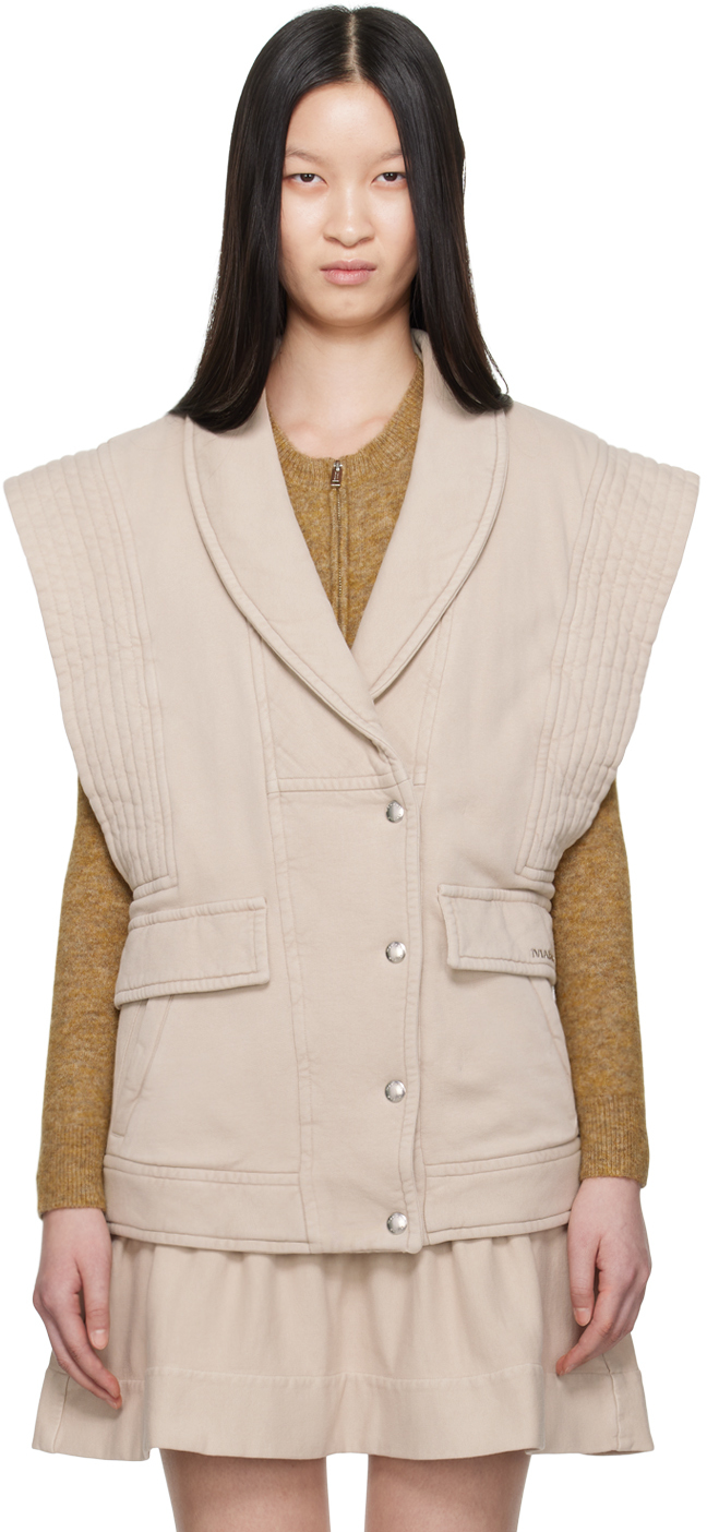 Shop Isabel Marant Étoile Beige Naelle Vest In 90be Beige