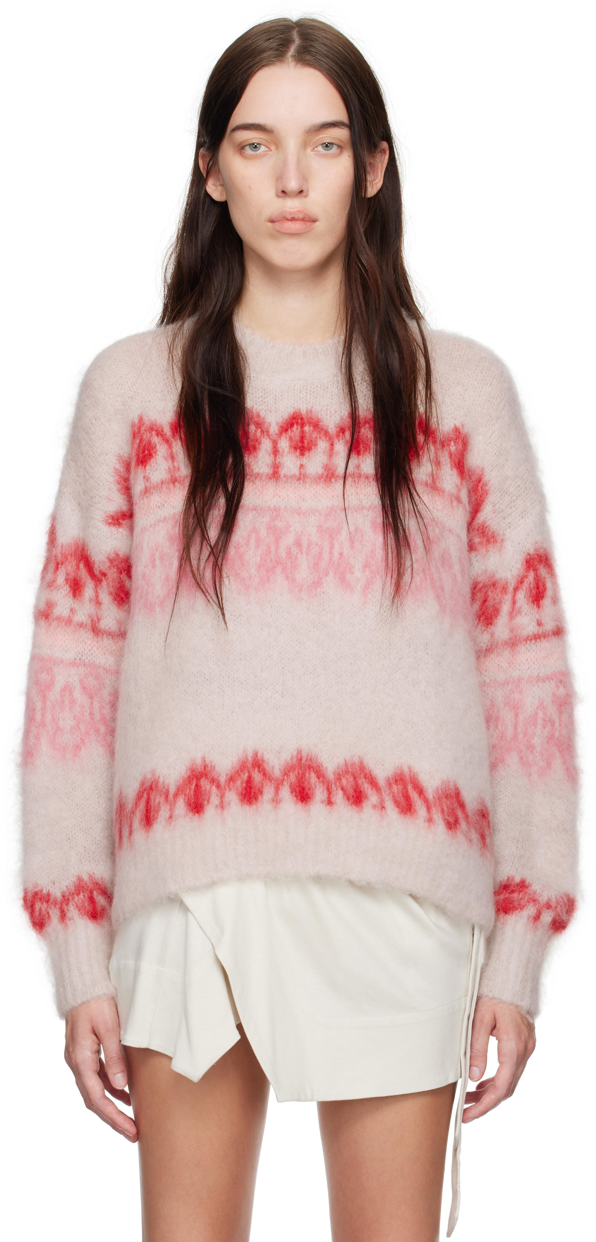 Beige & Pink Dully Sweater