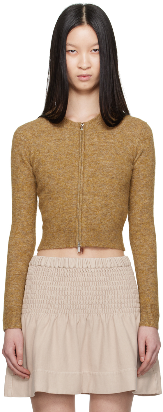 Shop Isabel Marant Étoile Tan Oaka Cardigan In 10hy Honey