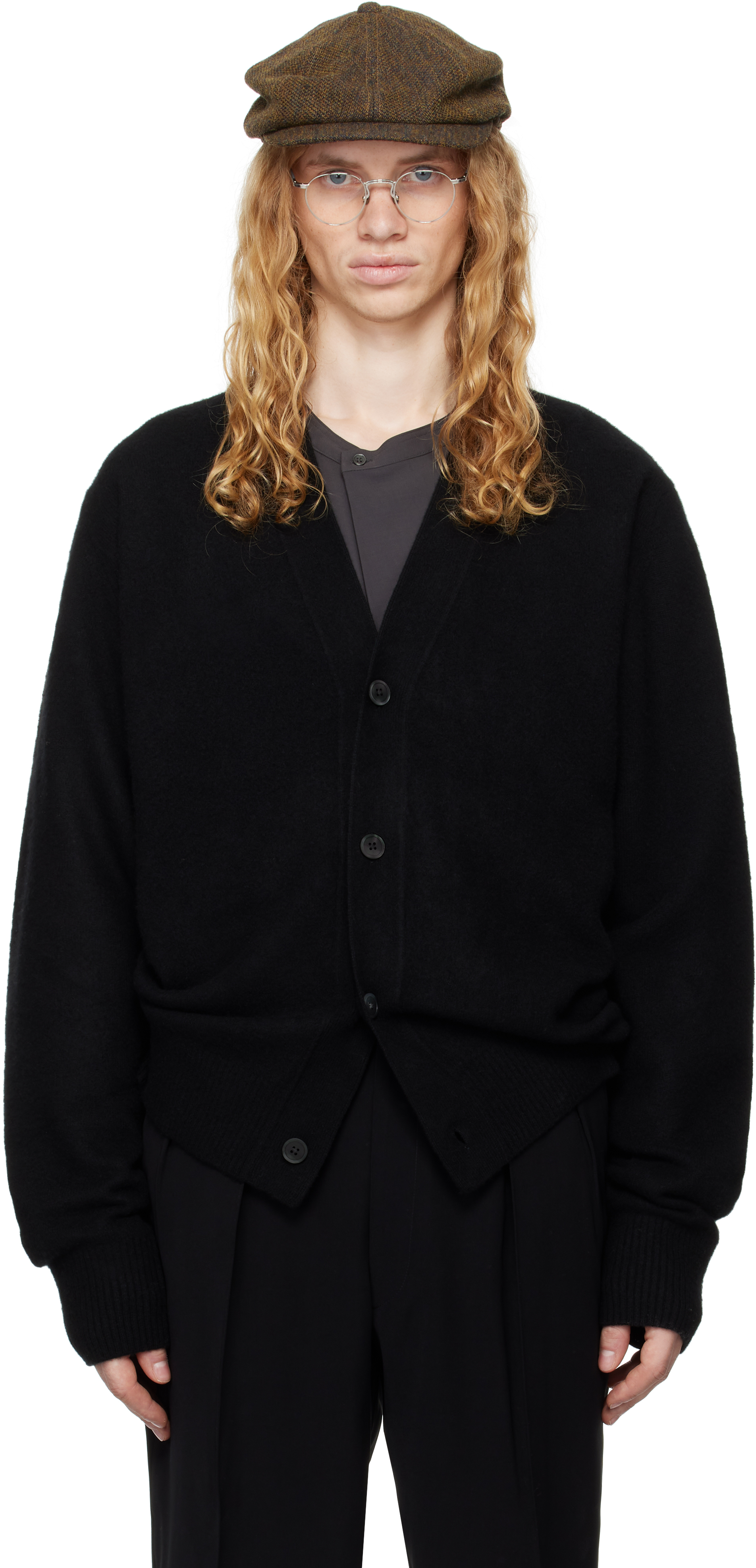 Shop Rainmaker Kyoto Black Oneside Raglan Sleeve Cardigan