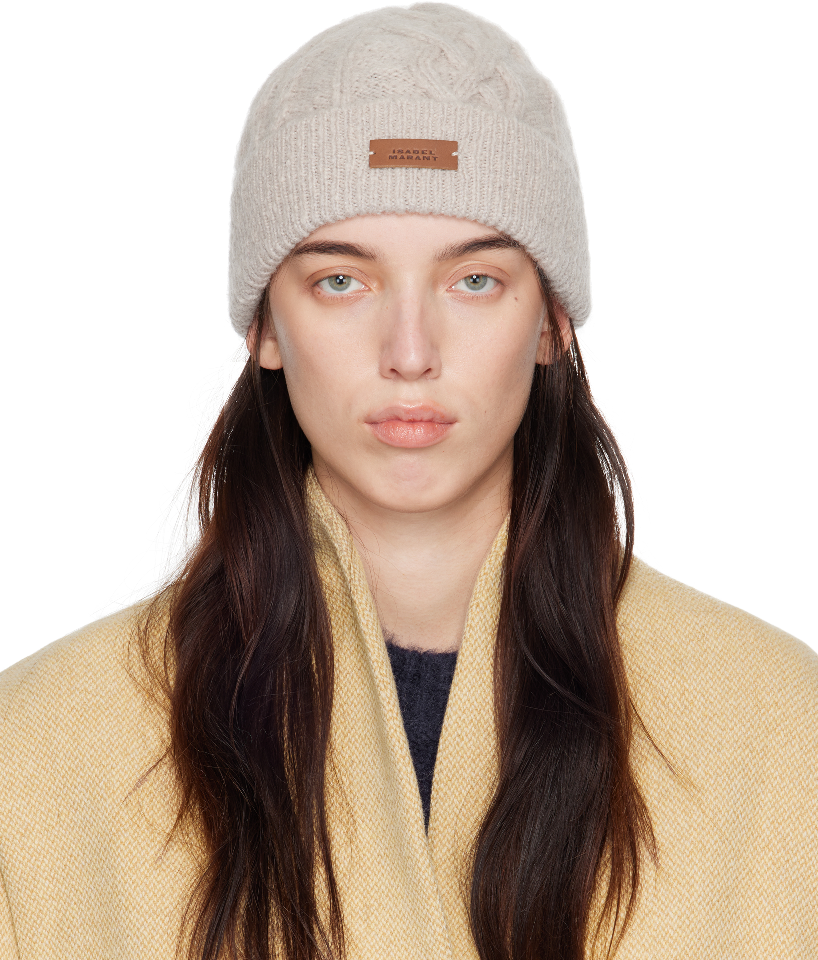 ISABEL MARANT｜BEANIES (TOLIE (BE027MFA B3L03A 30MI)) Beige Tolie Beanie by Isabel Marant on Sale