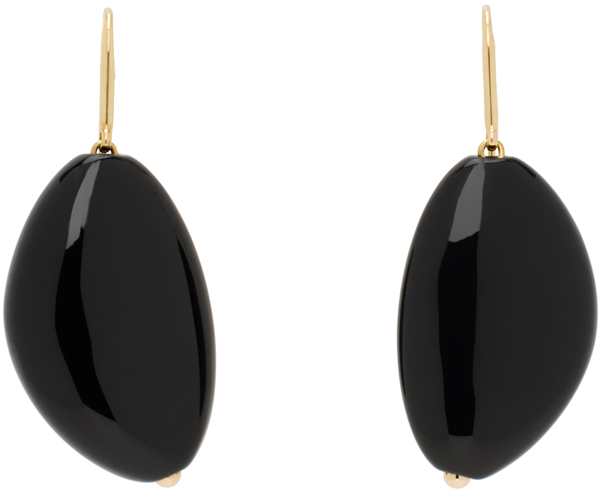 Gold & Black On The Rocks Earrings