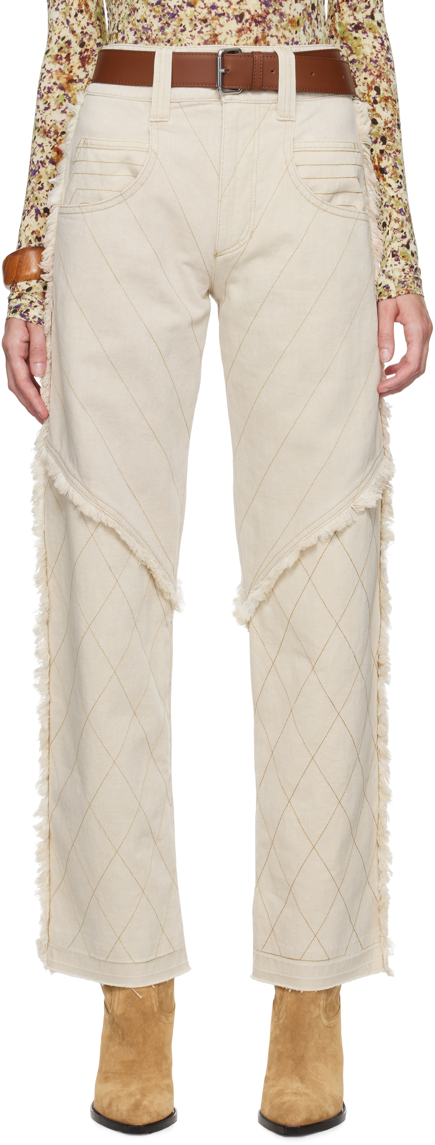 Beige Shanila Jeans