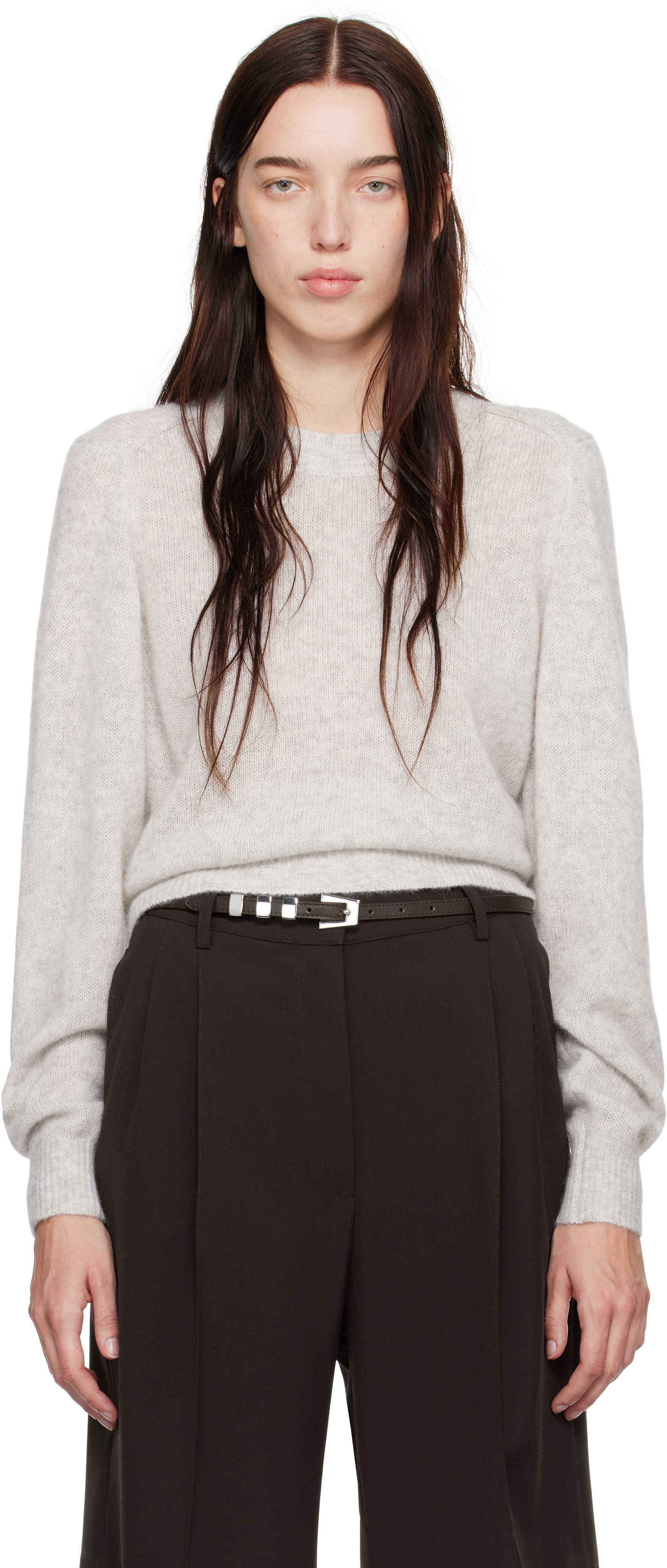 ISABEL MARANT GRAY LUSIA SWEATER 