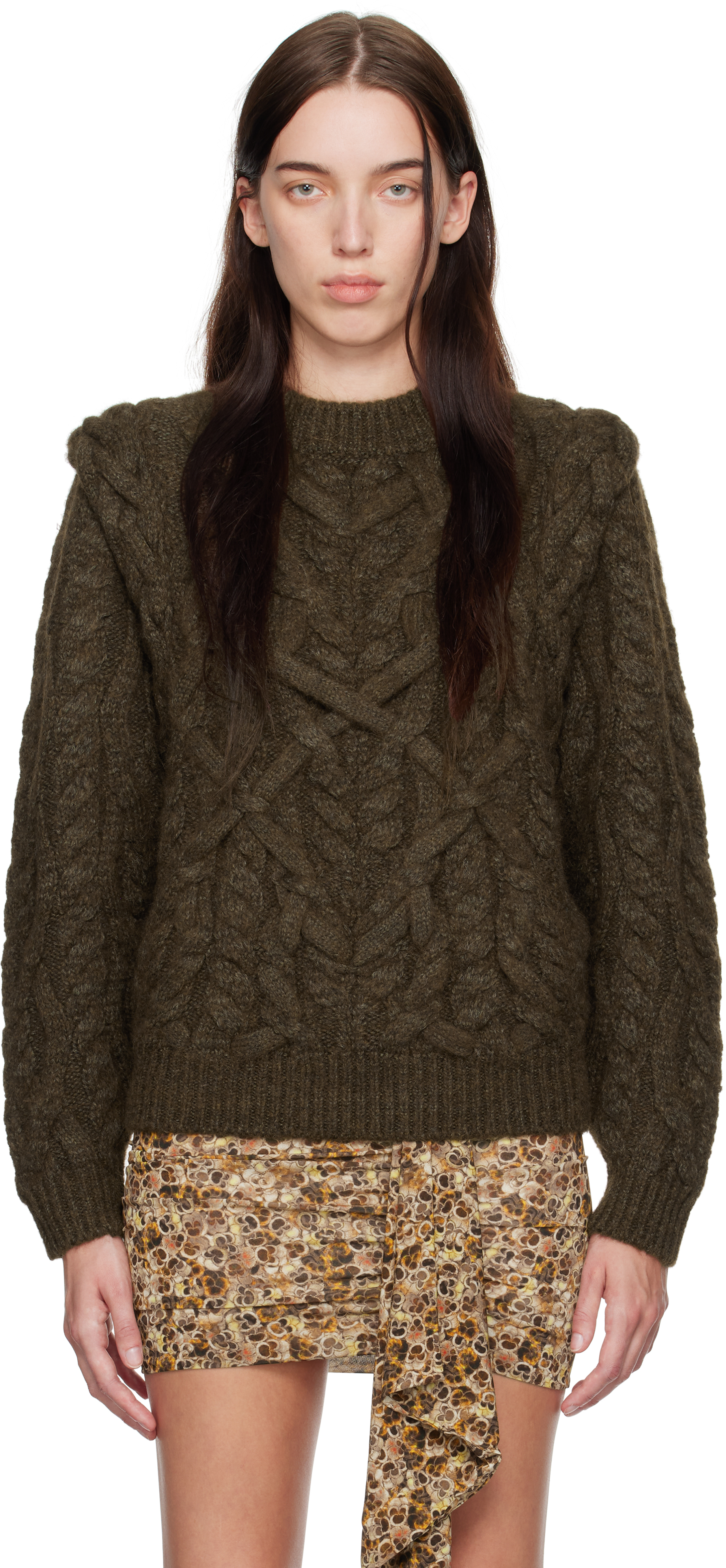 Shop Isabel Marant Khaki Basiliane Sweater In Bronze