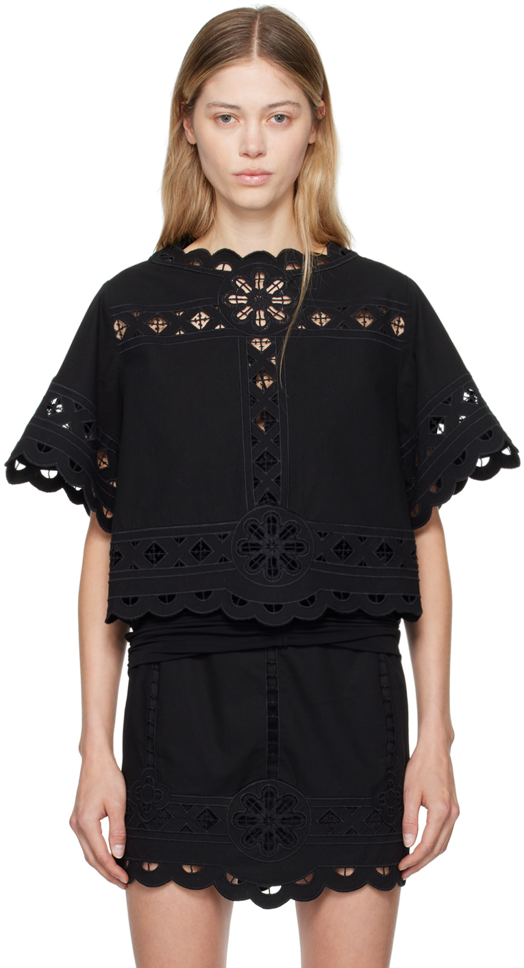 Shop Isabel Marant Black Parissa Blouse In 01bk Black