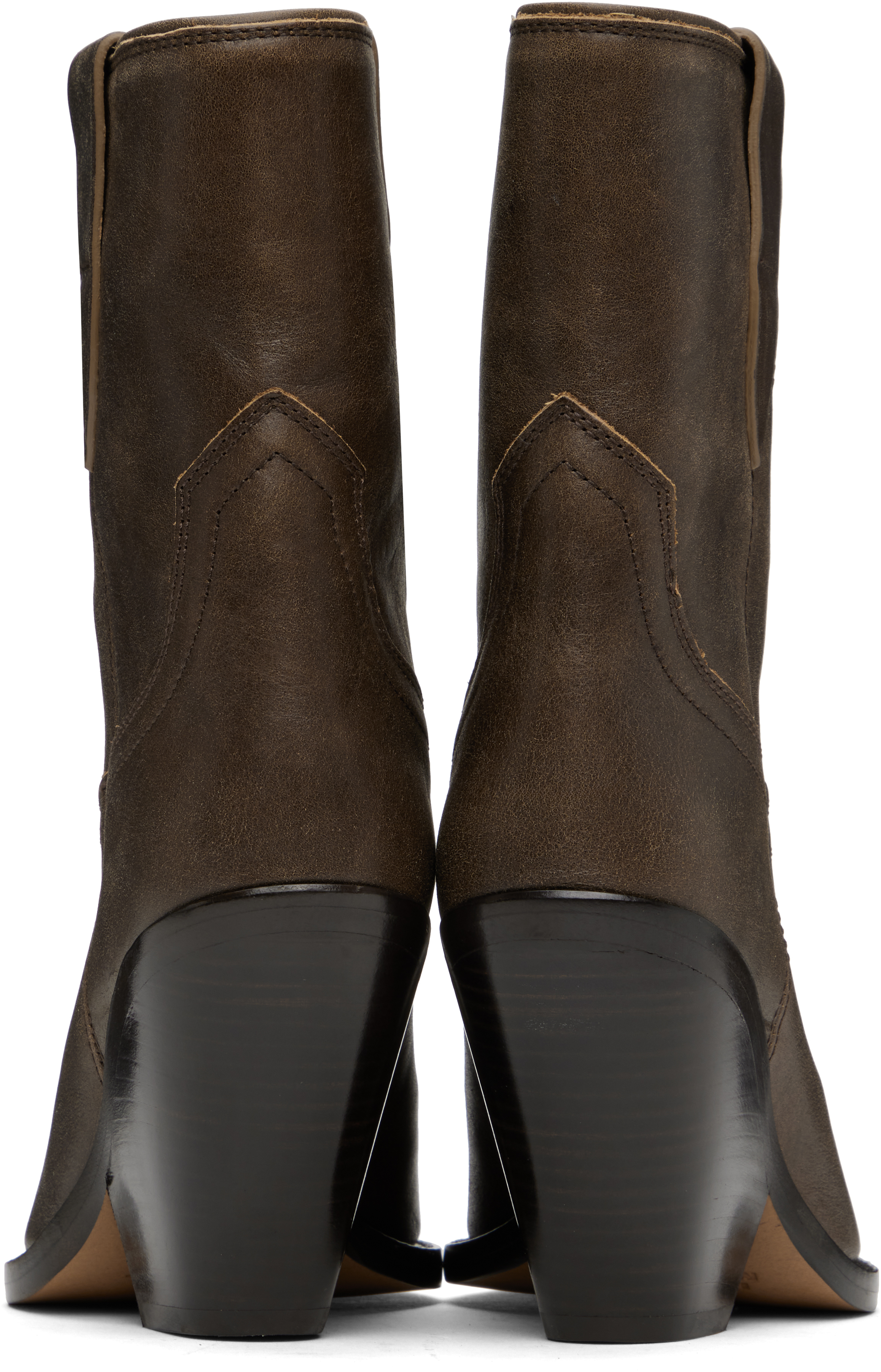 Shop Isabel Marant Brown Leyane Boots In Vintage Brown
