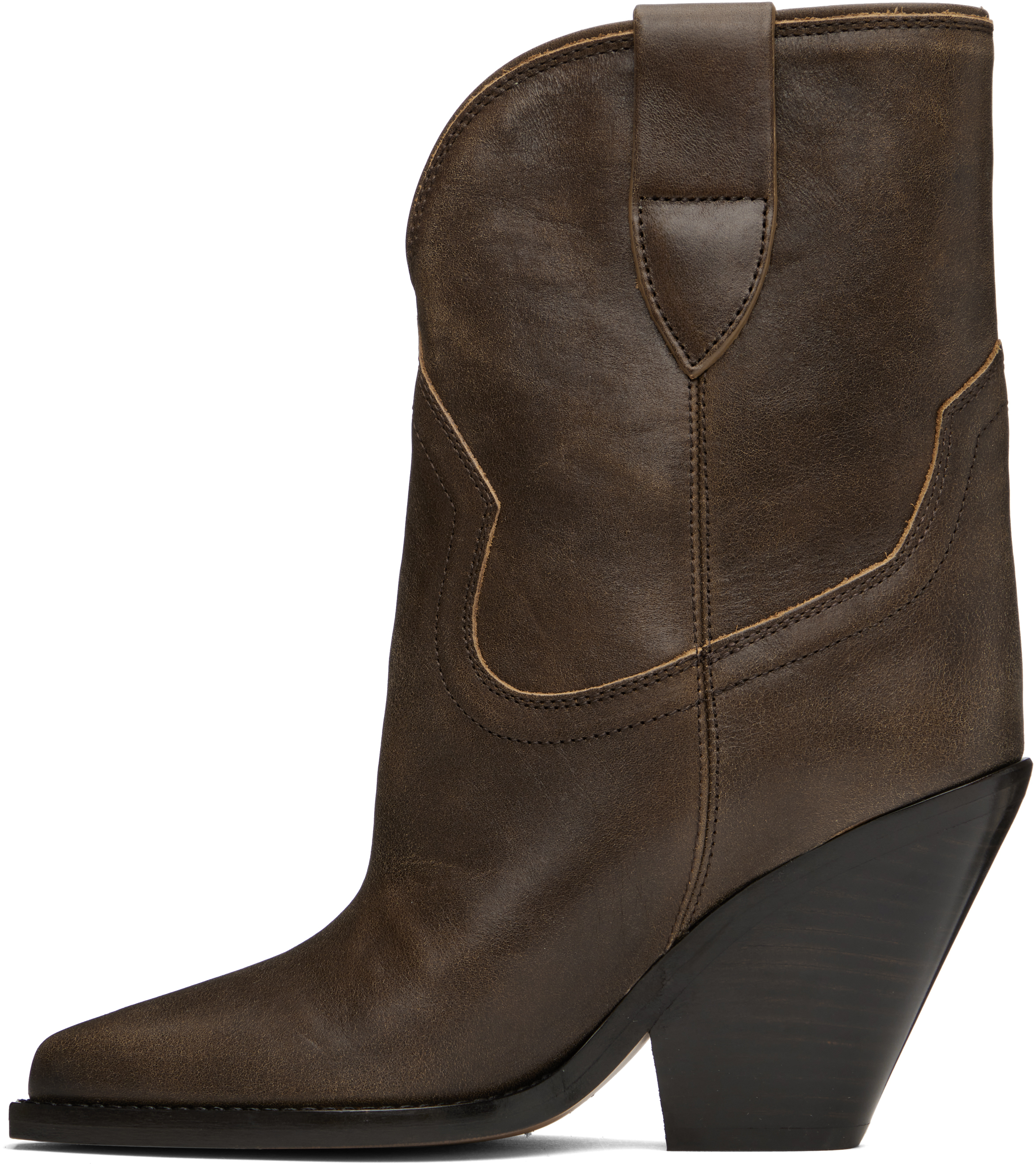 Shop Isabel Marant Brown Leyane Boots In Vintage Brown