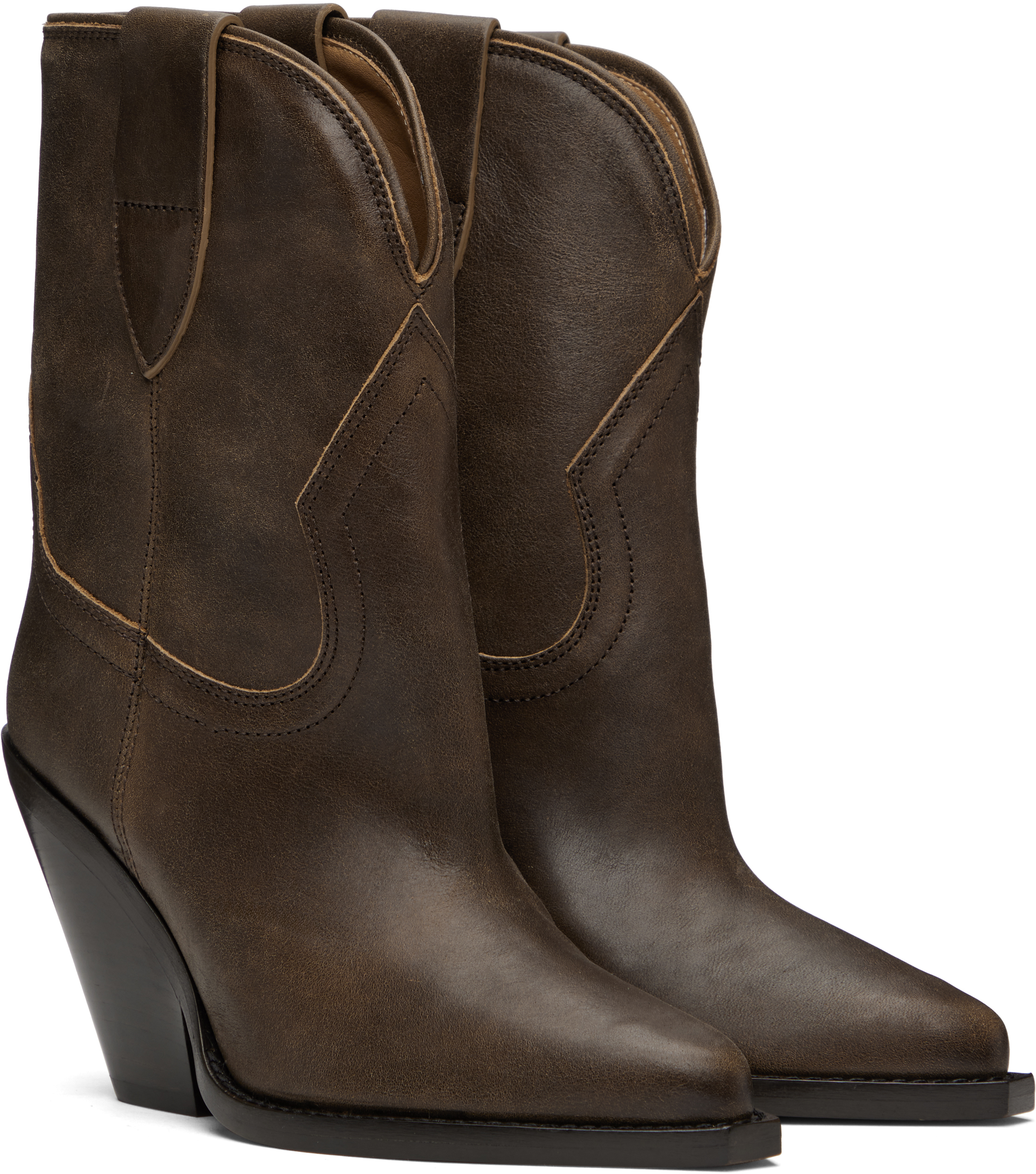 Shop Isabel Marant Brown Leyane Boots In Vintage Brown