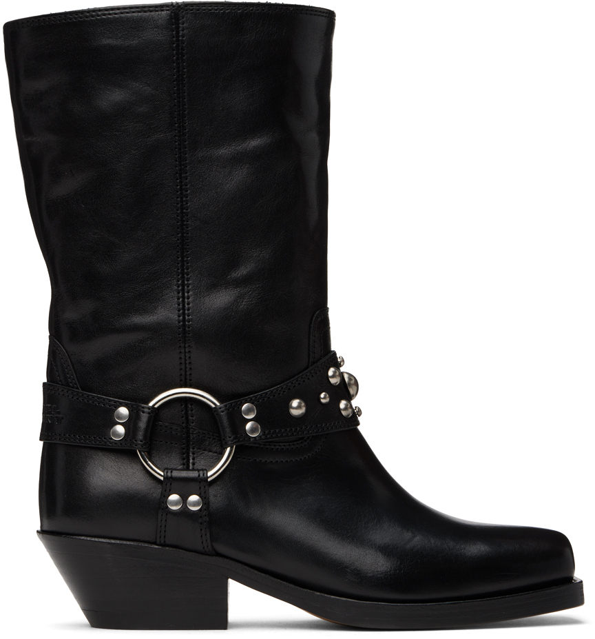 Shop Isabel Marant Black Antya Boots In 01bk Black