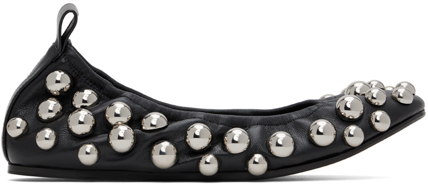 Shop Isabel Marant Black Studded Belna Ballerina Flats In 01bk Black