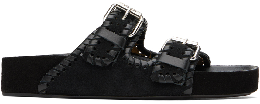 Black Lennyo Flat Sandals