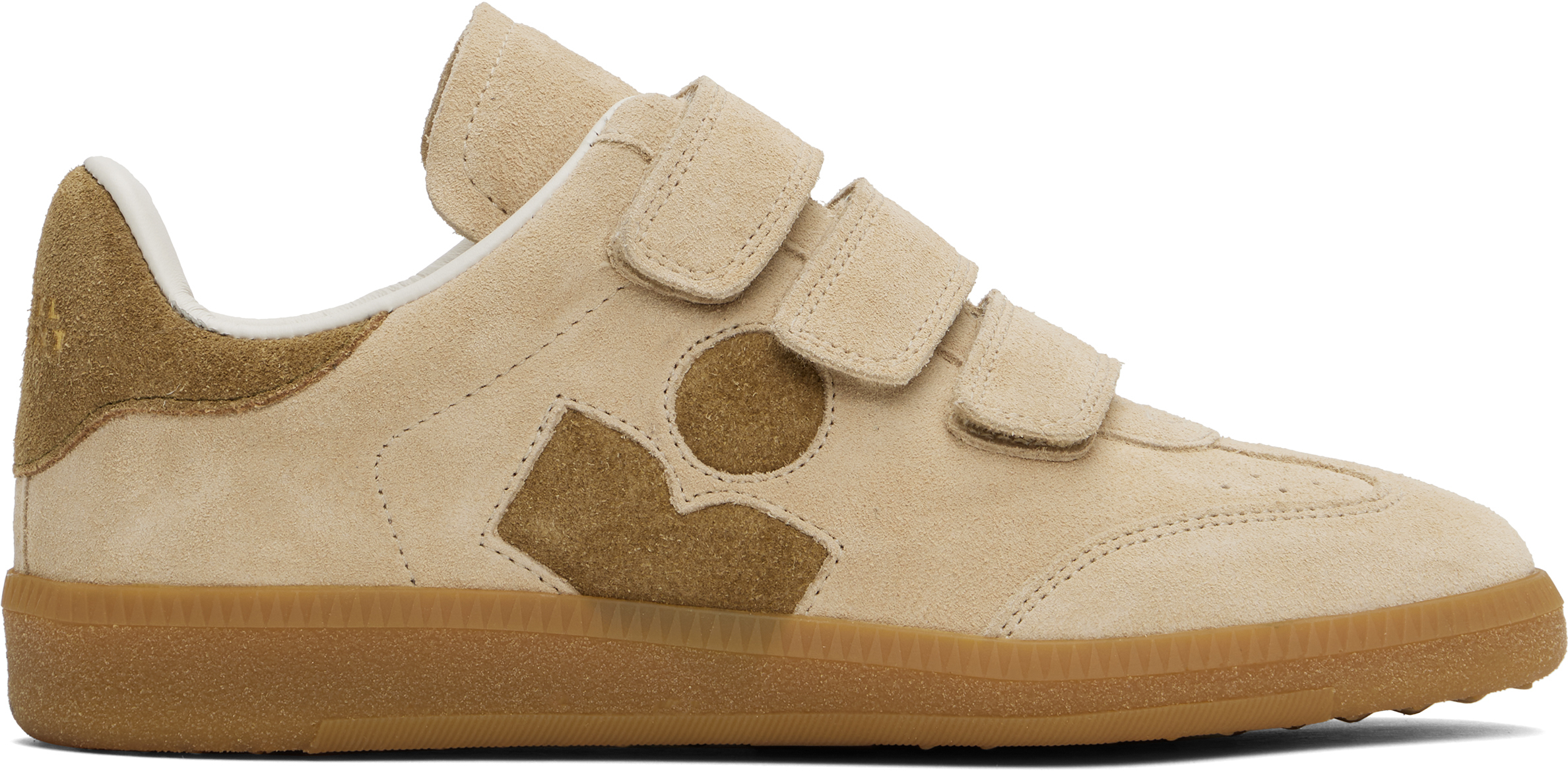 Shop Isabel Marant Beige Beth Sneakers In Toffee/taupe