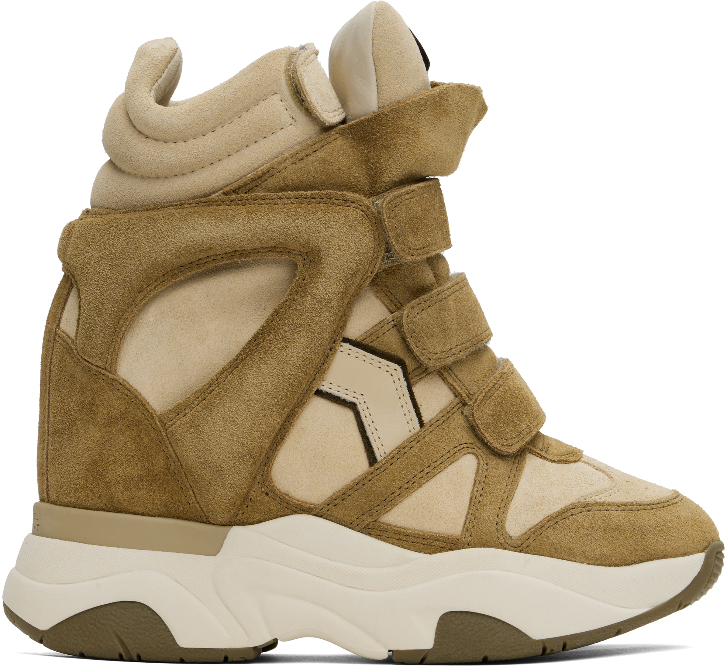 Shop Isabel Marant Beige & Khaki Balskee Sneakers In Toffee/taupe