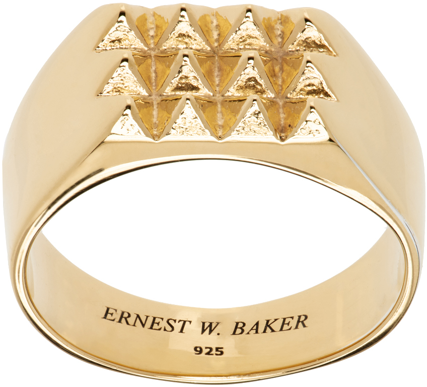 Gold Pyramid Ring