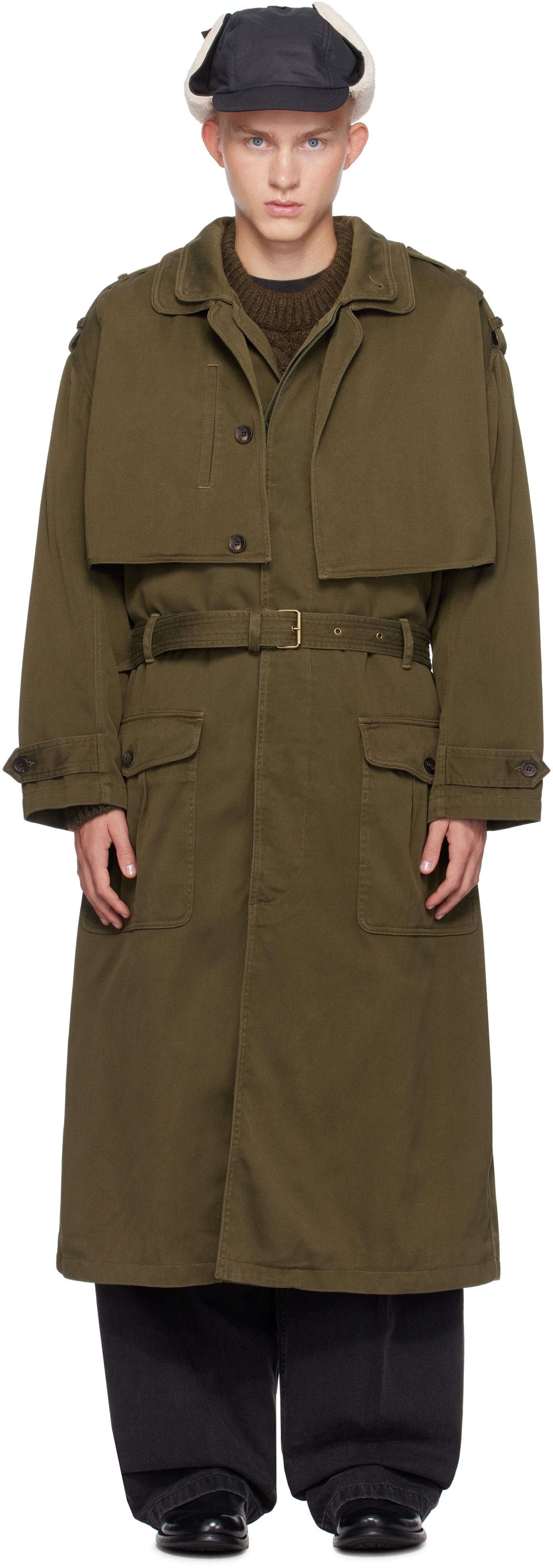 Khaki Tadao Trench Coat