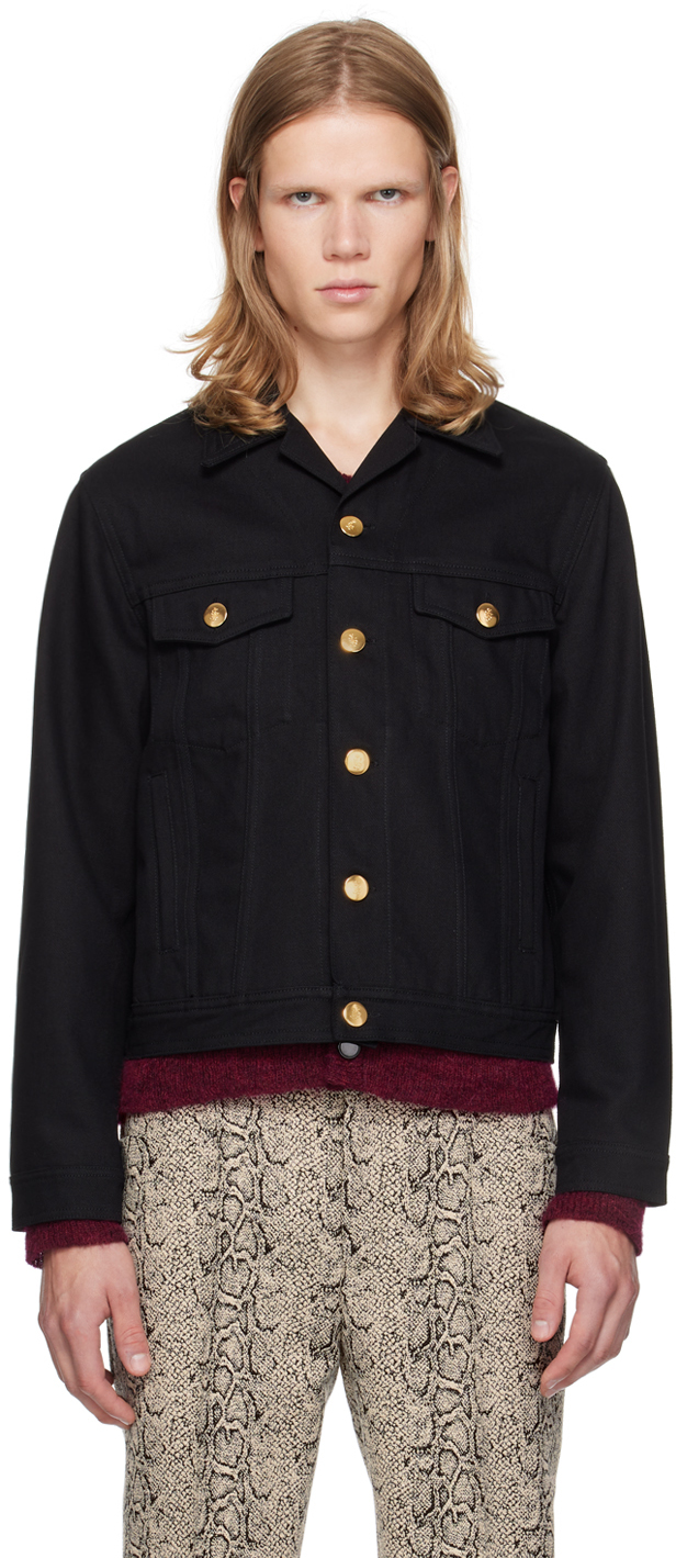 Black Studded Denim Jacket