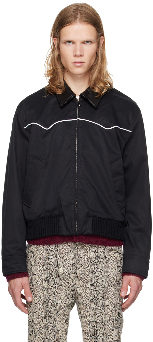 Black Western Harrington Jacket