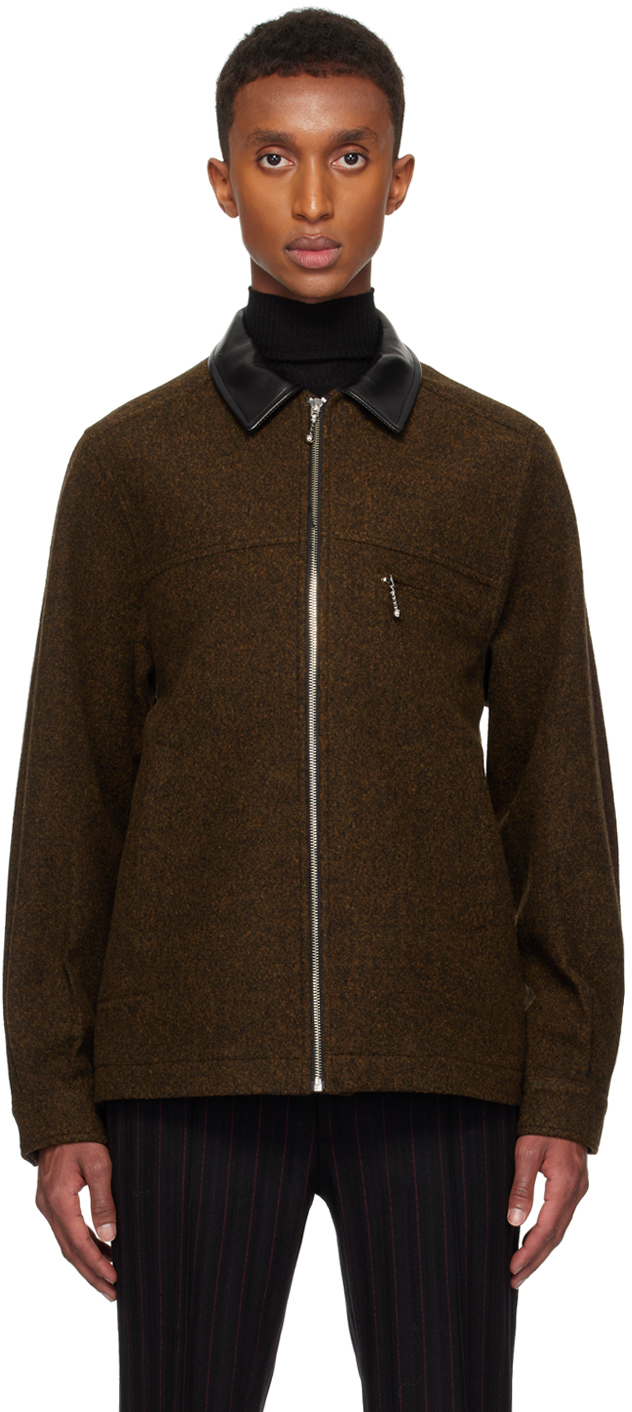 Brown Melange Utility Jacket