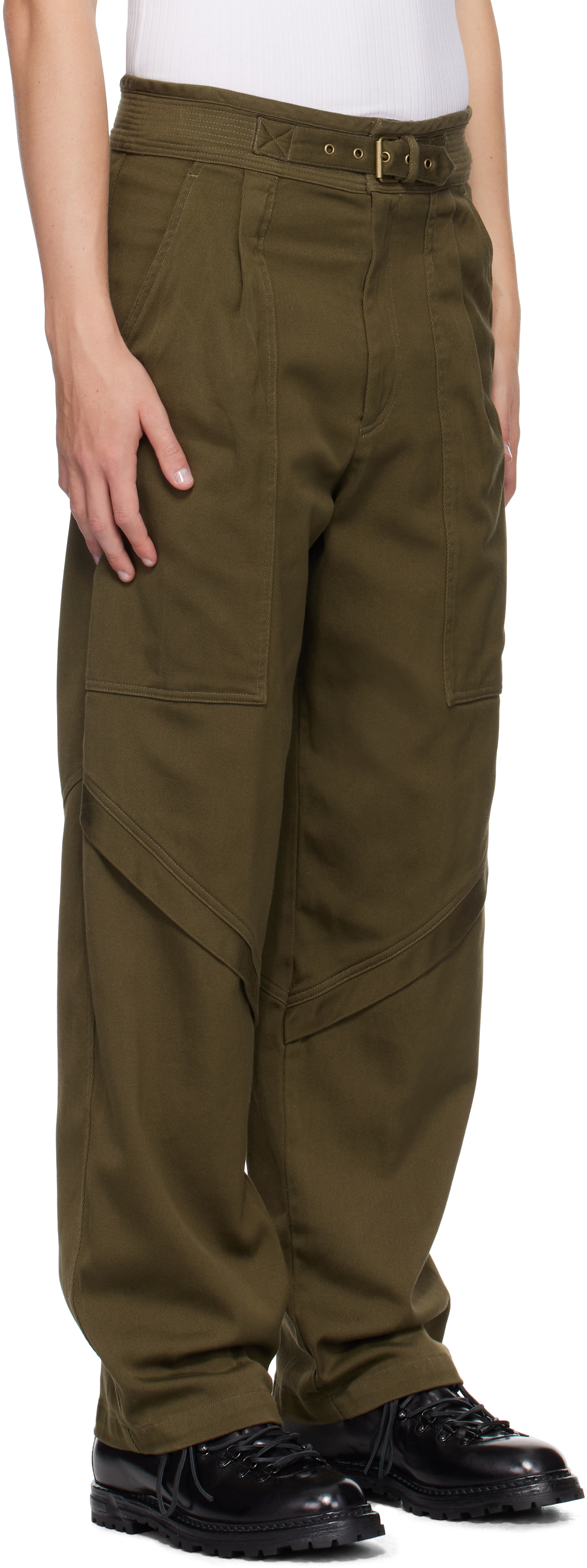 Isabel Marant Khaki Tigui Trousers In 50bz