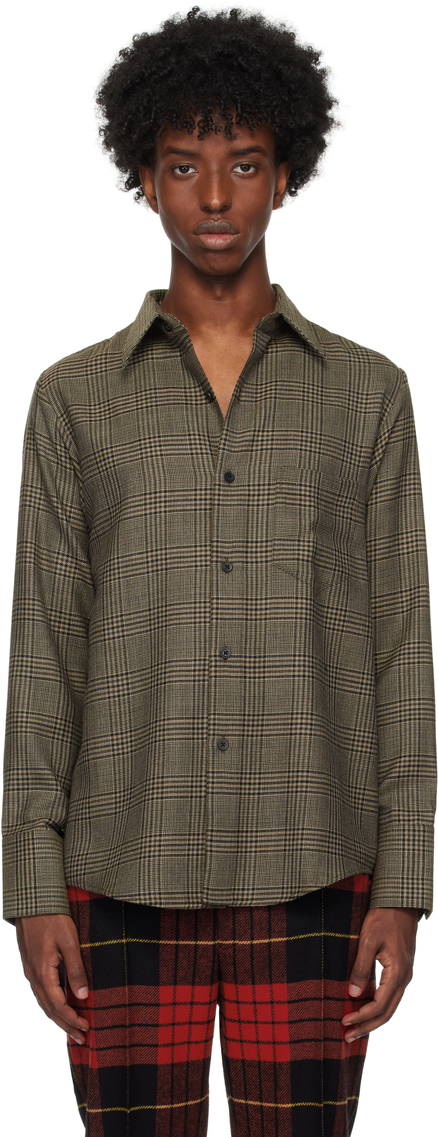 Shop Ernest W Baker Brown Check Classic Shirt