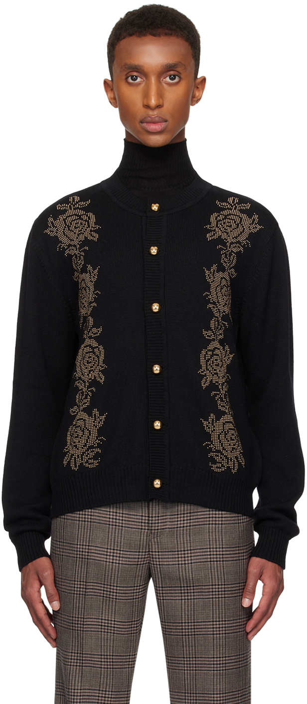 Black Rose Studded Cardigan