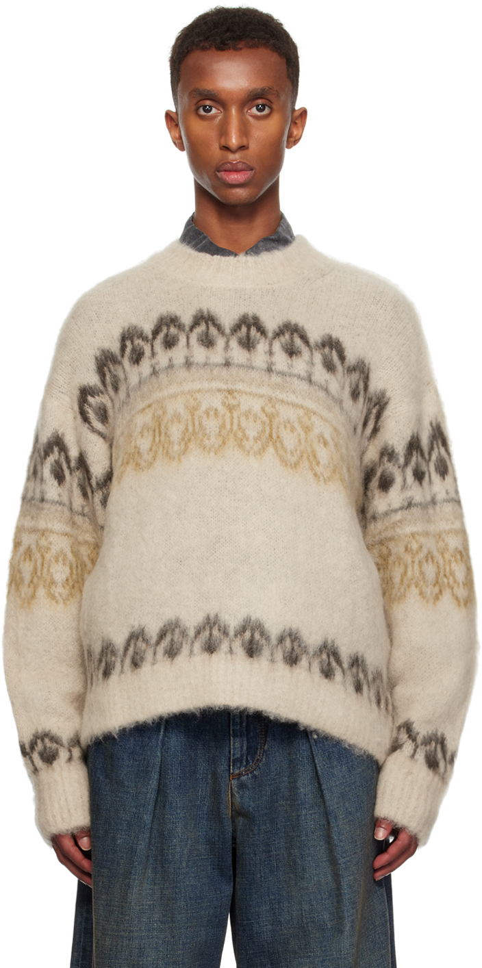 Shop Isabel Marant Beige Dullyh Sweater In Khaki 67ki