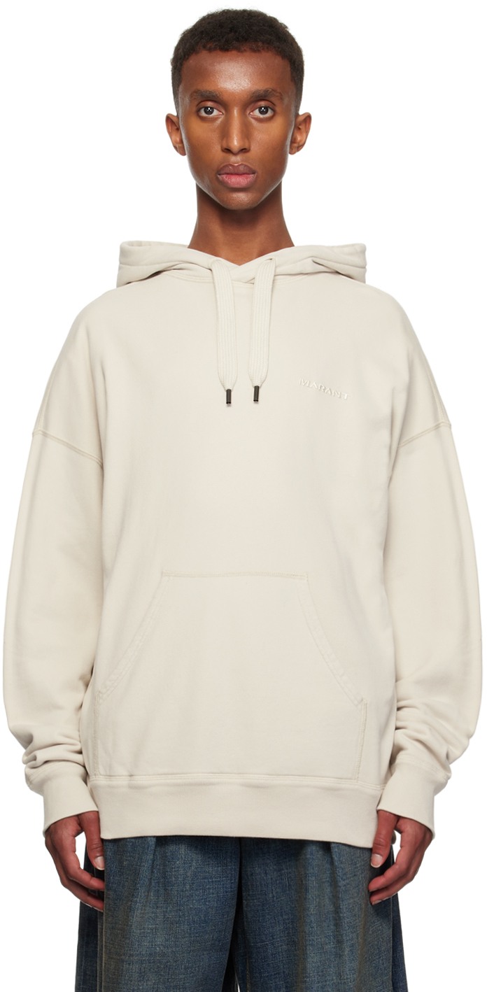 Shop Isabel Marant Off-white Malek Hoodie In Ecru