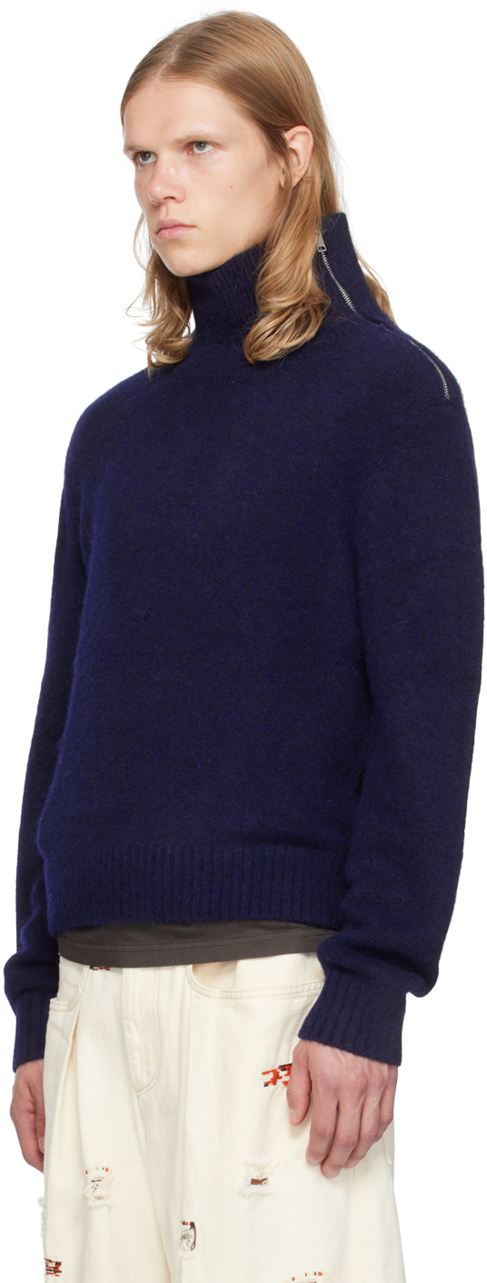 Isabel Marant Navy Aliocha Turtleneck In 30mi Midnight