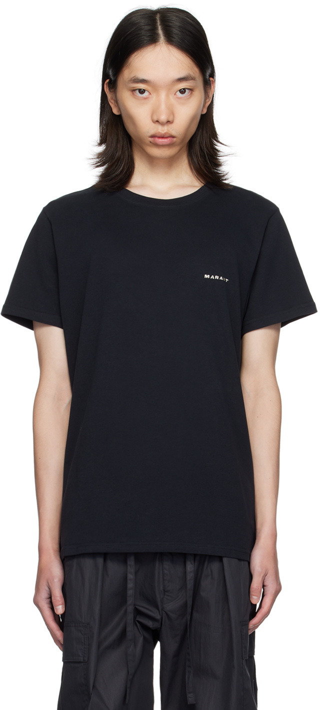 Shop Isabel Marant Black Zafferh T-shirt In 01bk Black