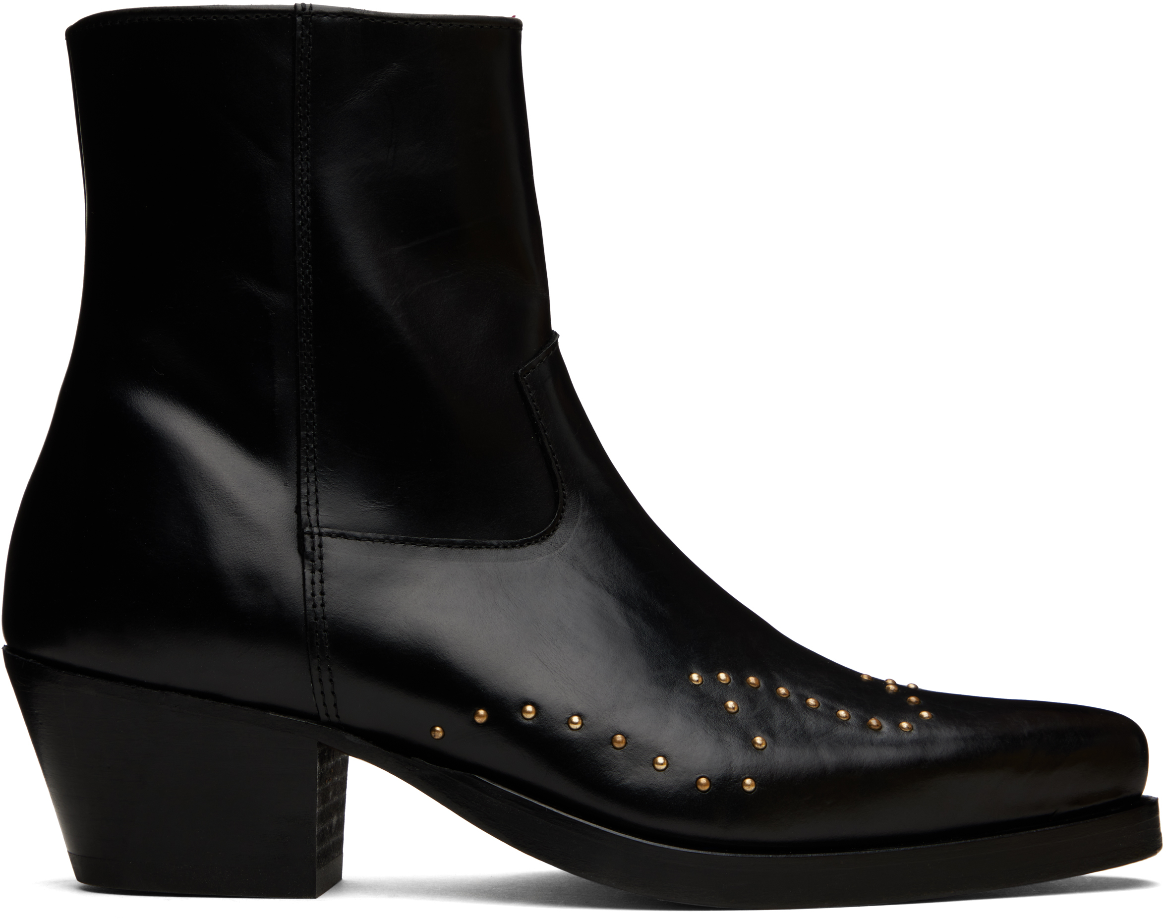 Black Studded Western Boots