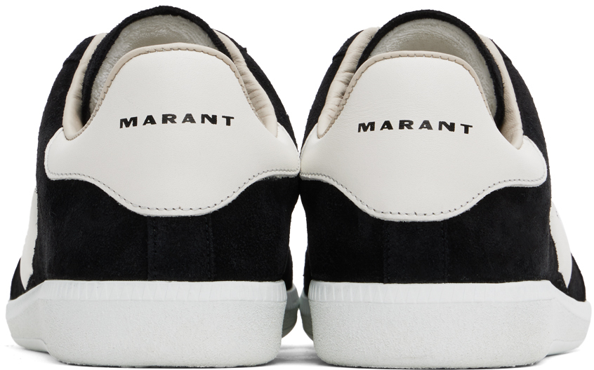 Isabel Marant Black Brycy Sneakers In Faded Black/ecru