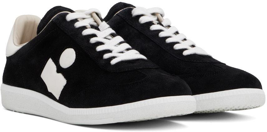 Isabel Marant Black Brycy Sneakers In Faded Black/ecru