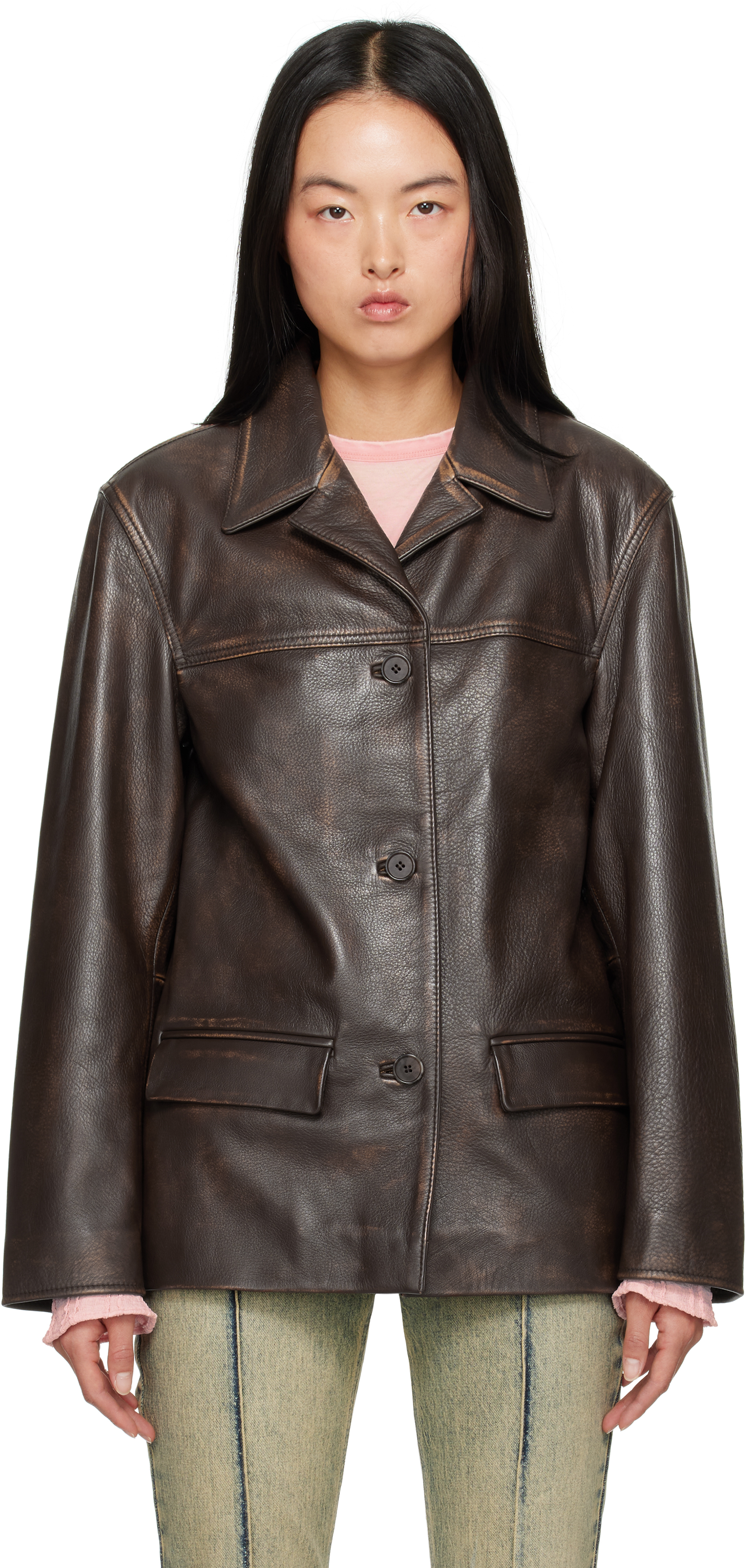 Brown Vintage Leather Jacket