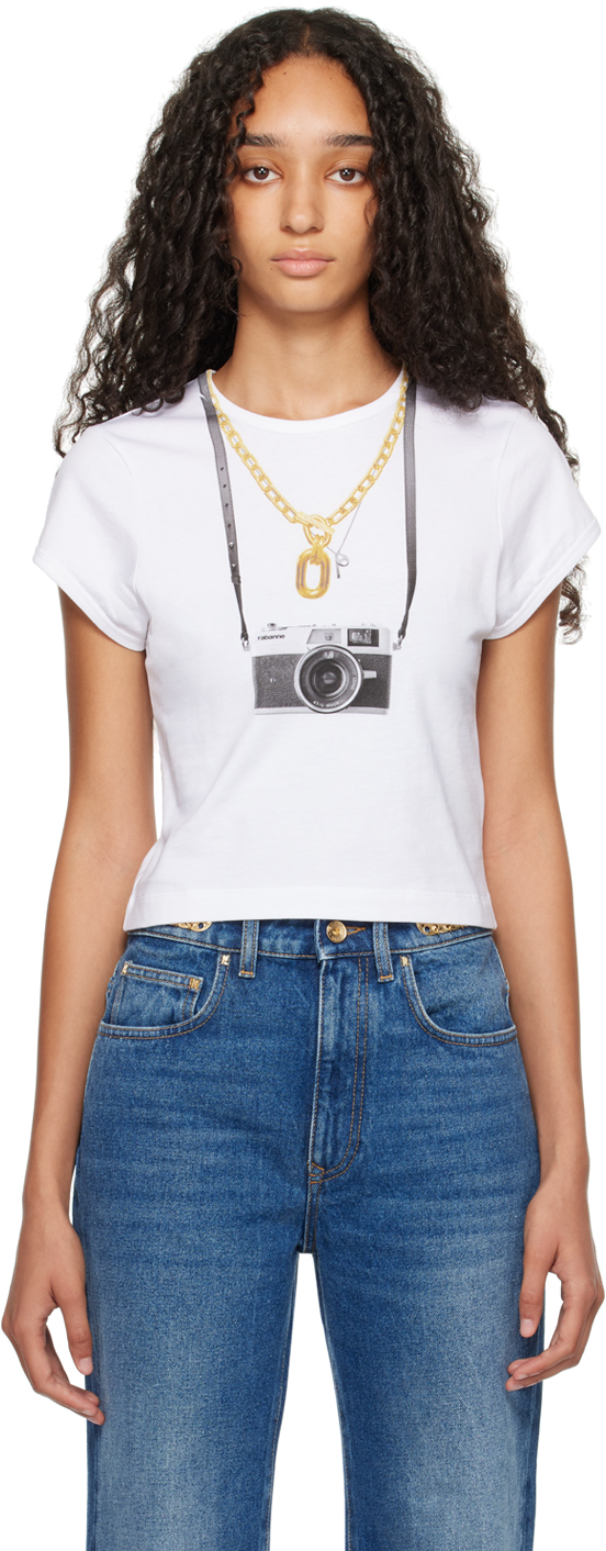 Rabanne White Printed T-shirt