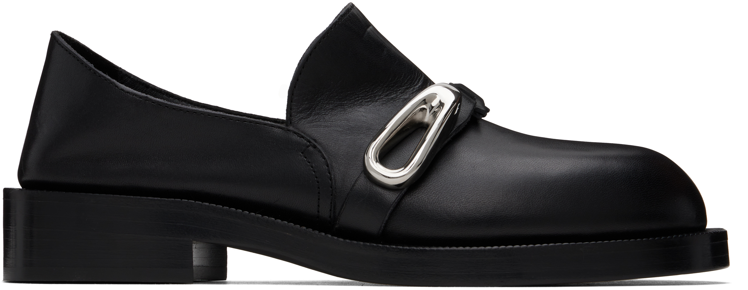 Shop Rabanne Black Smooth Leather Mules In P001 Black