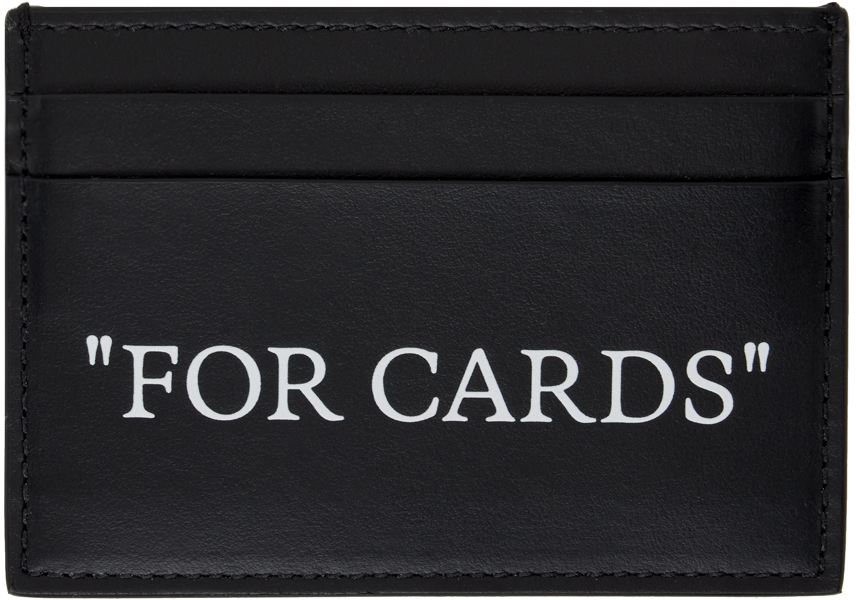 Shop Off-white Black Quote Card Holder In Black White