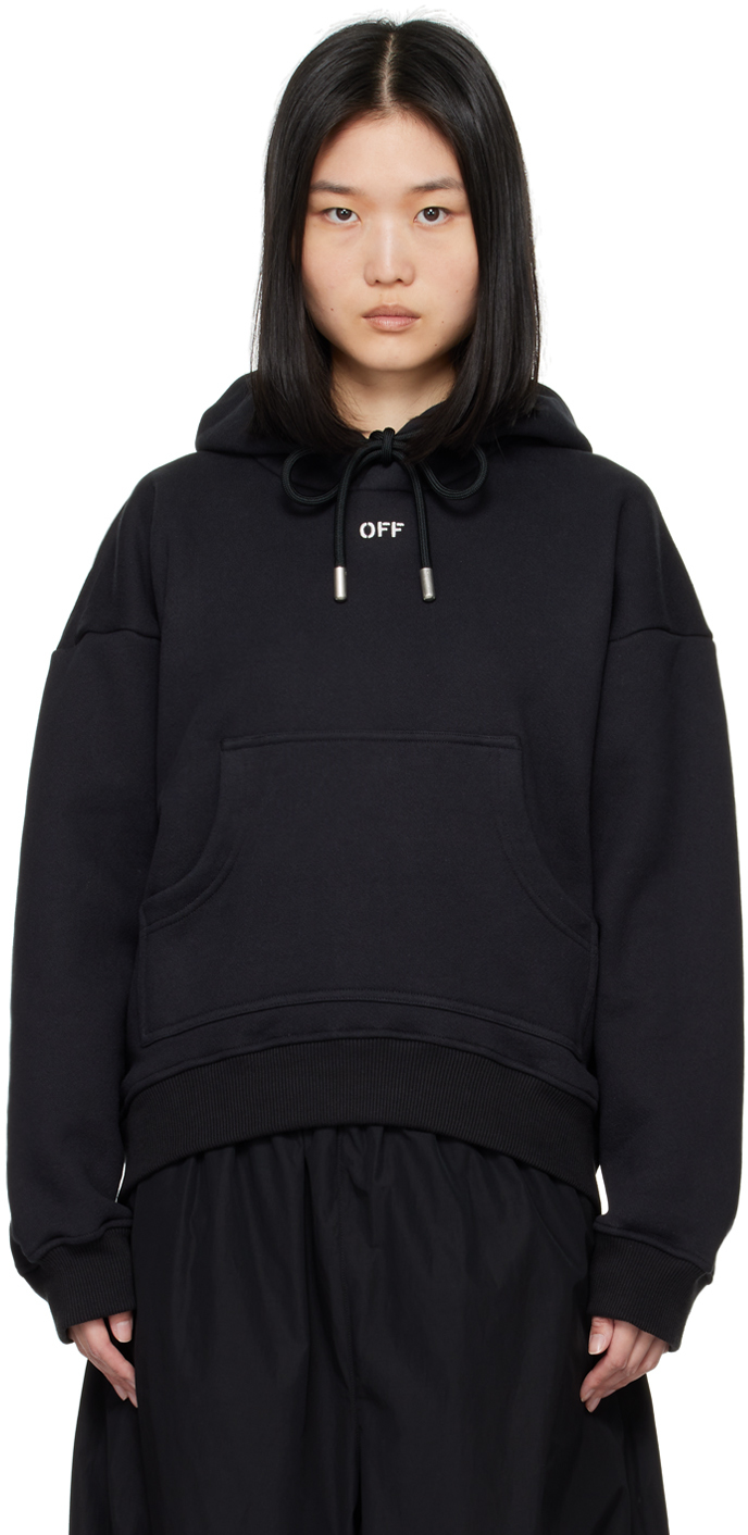 スウェット・トレーナー Off-White 'Off stamp' hoodie Black Off Stamp Round Hoodie by Off-White on Sale
