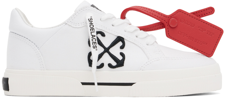 Shop Off-white White New Vulcanized Sneakers In White Black