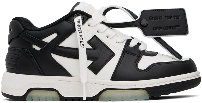 Shop Off-white White & Black Out Of Office Sneakers In Black White