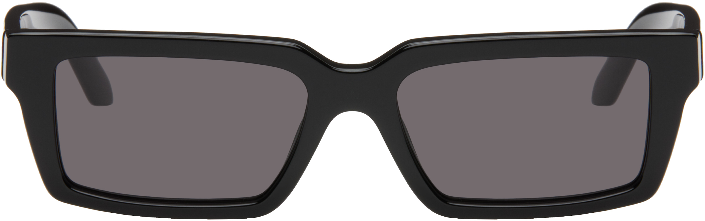 Shop Off-white Black Warren Sunglasses In Black/dark Grey