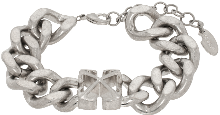 Silver Arrow Chained Bracelet