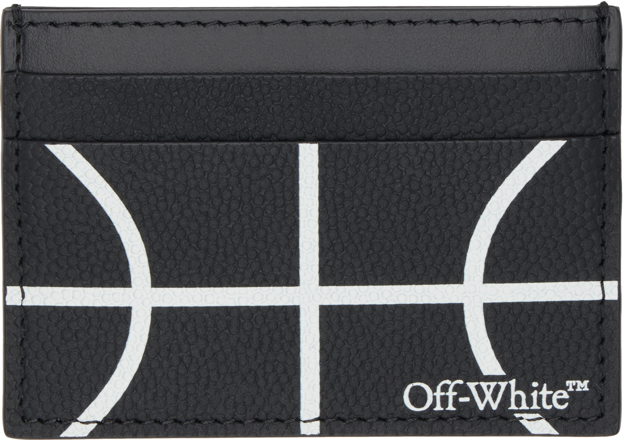 Off-white Black Basket Black Card Holder In Black - White