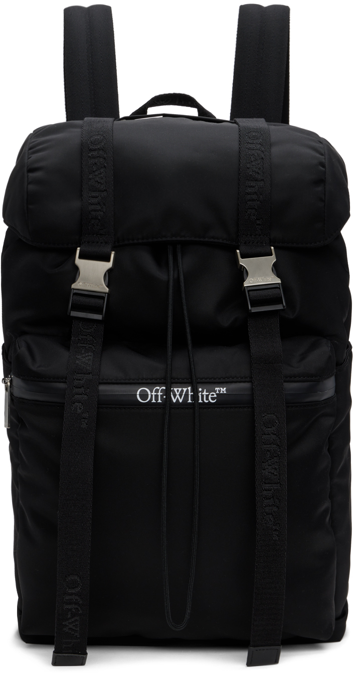 Shop Off-white Black Outdoor Flap Backpack In Black No Color