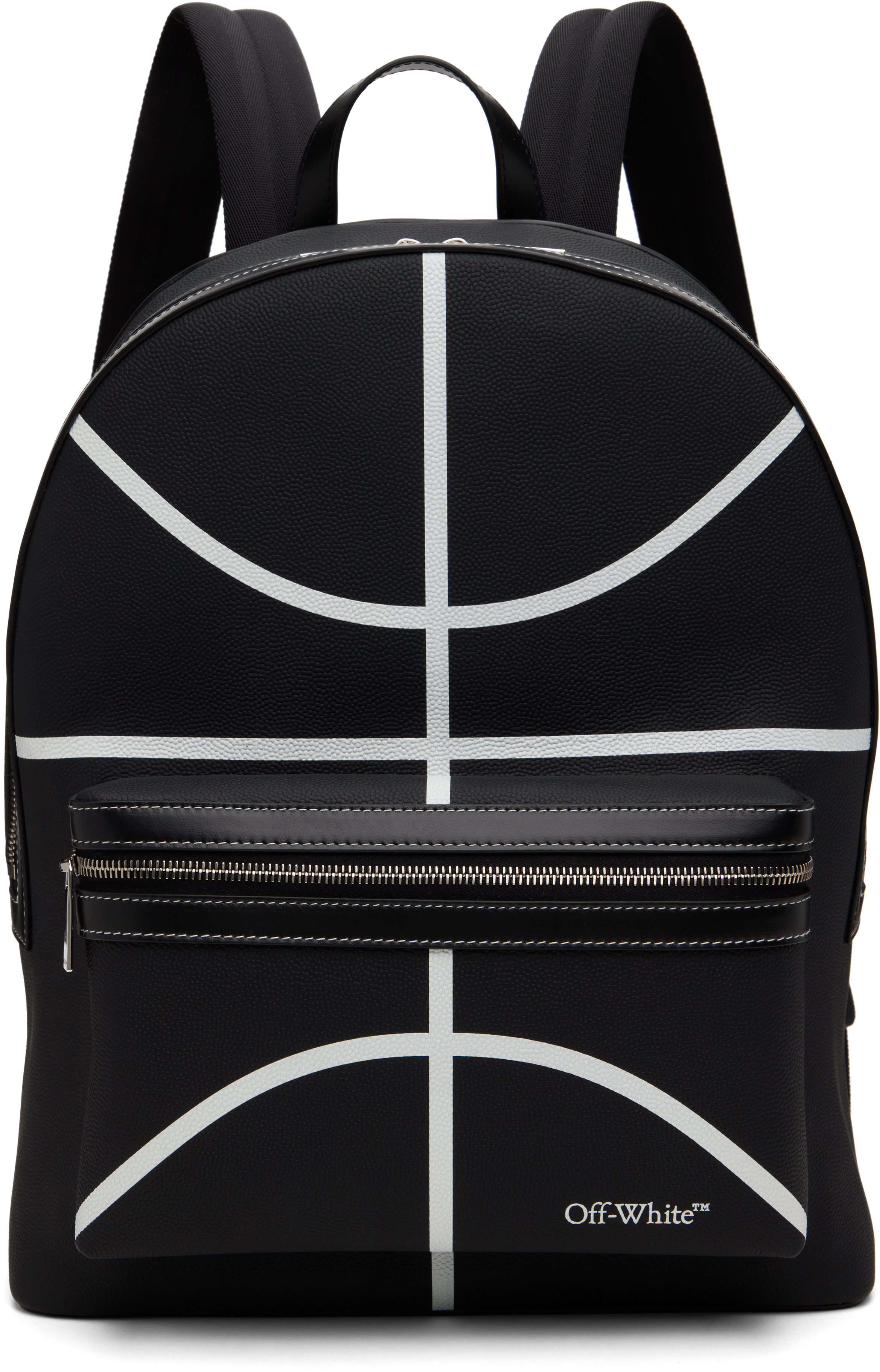 Shop Off-white Black Basket Round Backpack In Black - White