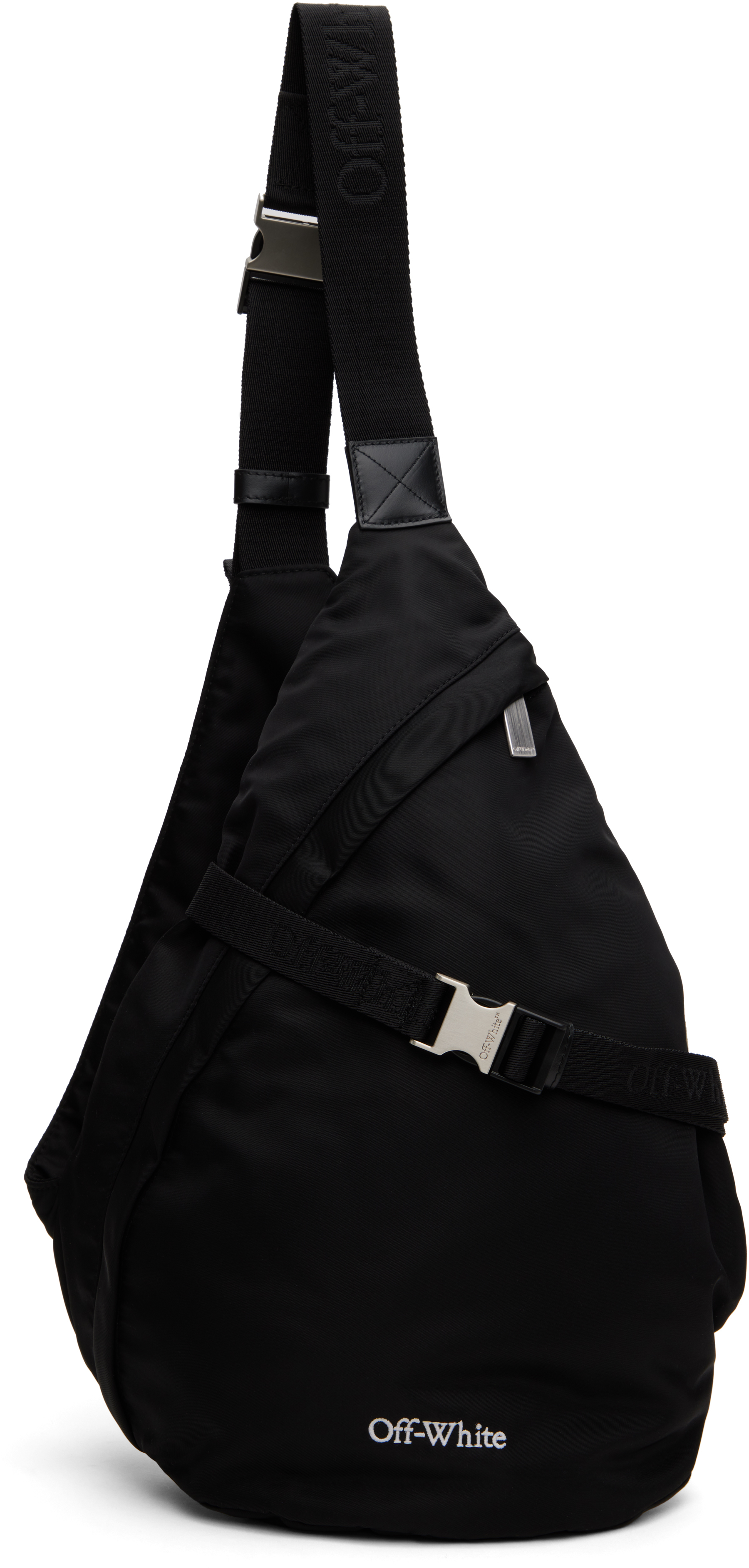 OFF-WHITE BLACK NYLON OUTDOOR SLINGBAG BACKPACK 