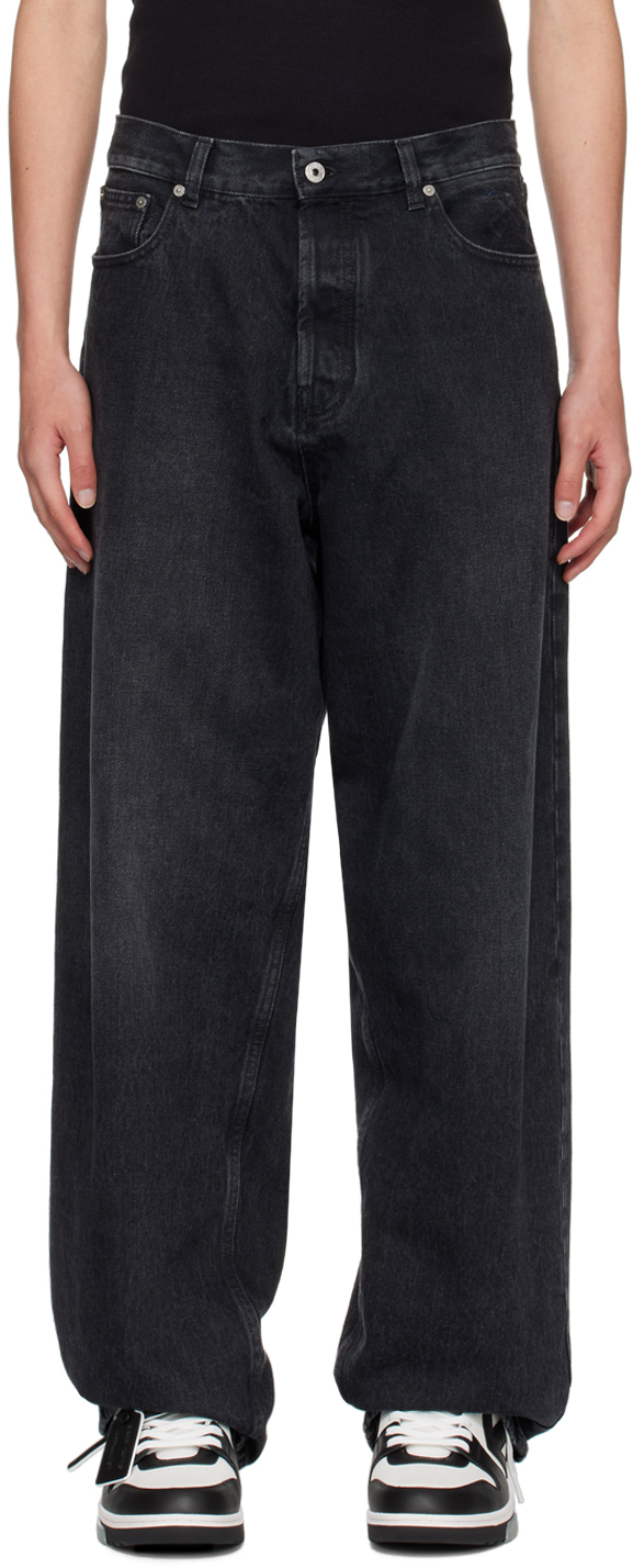 Off-White: Black Arr Loose Jeans | SSENSE