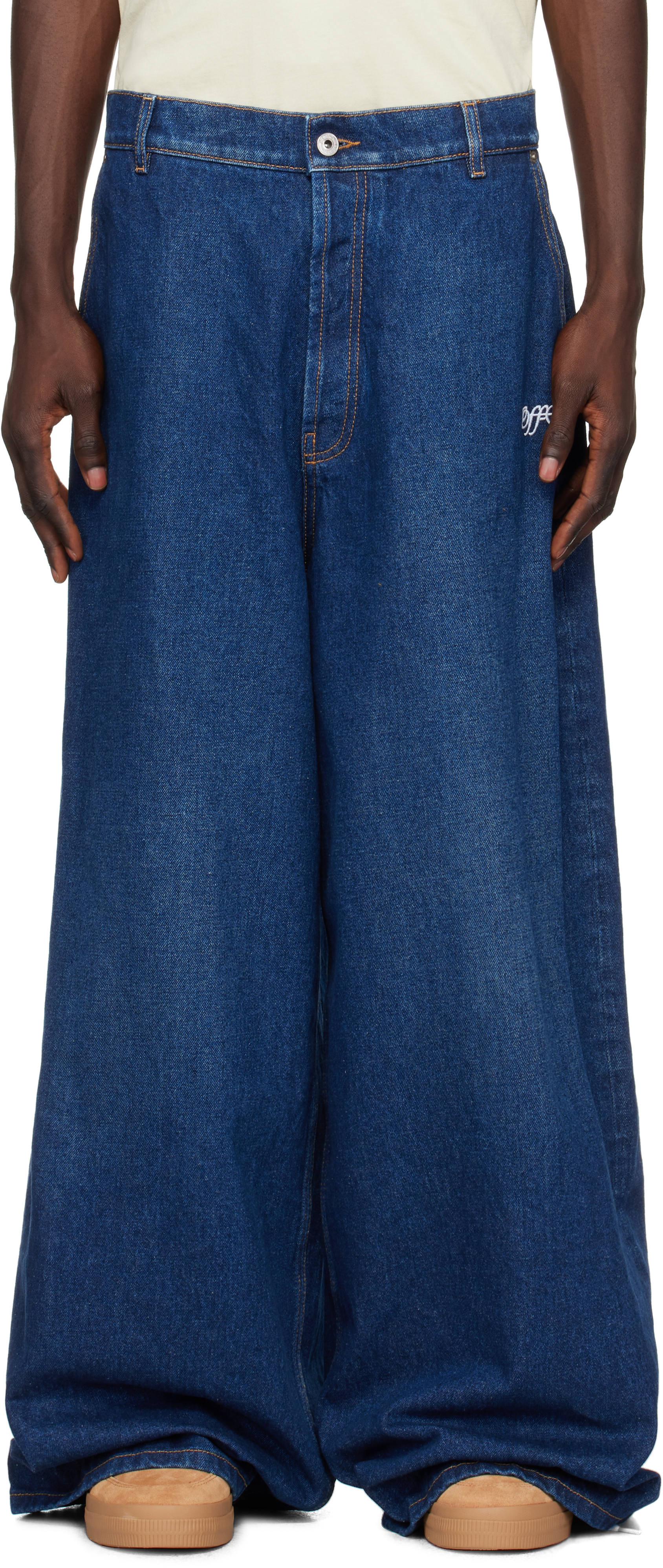 【Off-White】ジーンズ フェム OFF-WHITE™(オフ-ホワイト) METEOR DENIM CARPENTER PAN TONAL