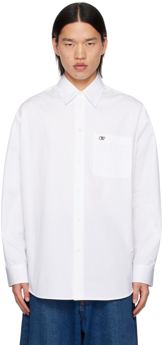 White 'OW' Shirt by Off-White on Sale